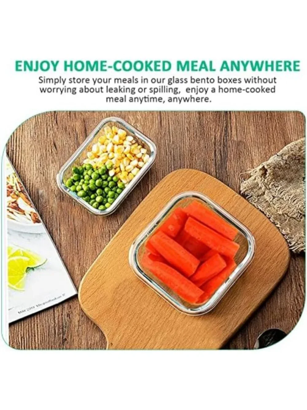 24-Piece Gray Glass Food Storage Containers Set with Lids - Airtight, BPA-Free
